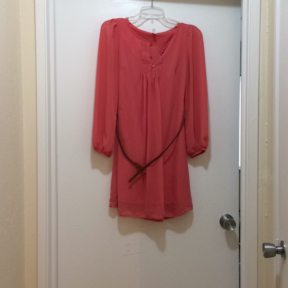 Light pink long sleeve dress